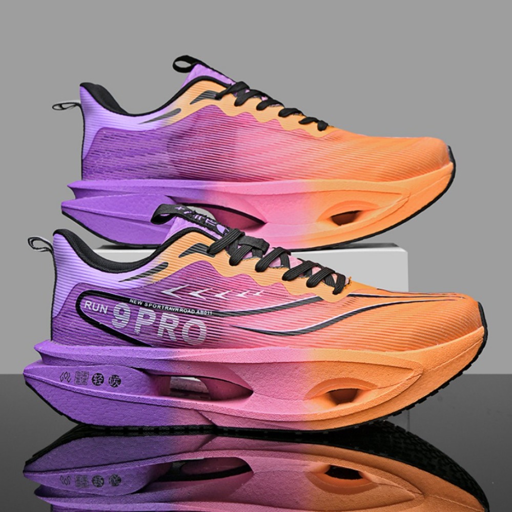 Breathable Mesh Athletic Shoes - 남성용 러닝화 카본보드 마라톤 전문 스포츠