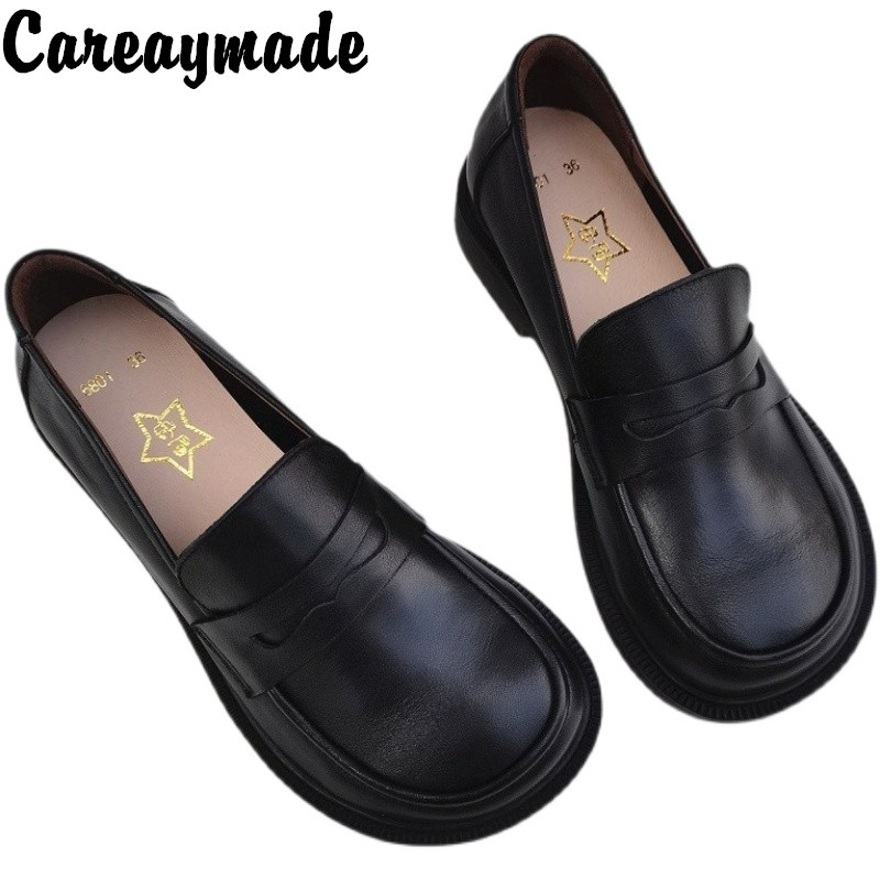 Men'S Shoes - Careaymade-여성용 캐주얼 신발, 슬립온 옥스포드 신발,