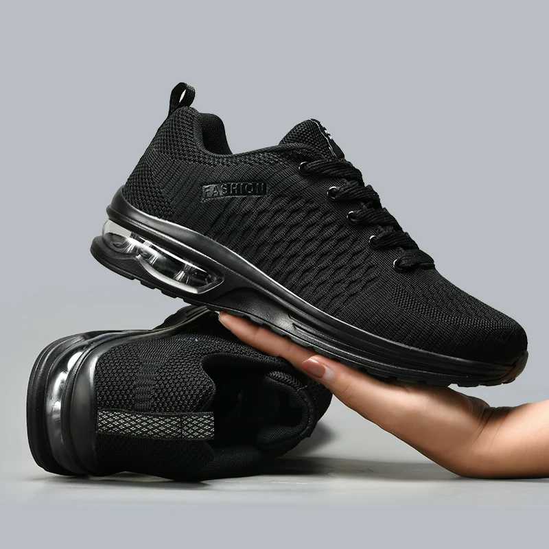 Breathable Mesh Athletic Shoes - 남성 운동화 레이스 업 운동화 패션