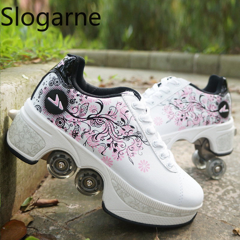 Women'S Shoes - 여성용 4륜 변형 롤러 스케이트 신발