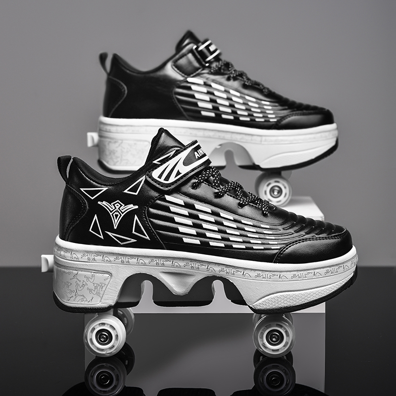 Running Shoes - 청소년용 4륜 접이식 롤러 스케이트, 걷기,