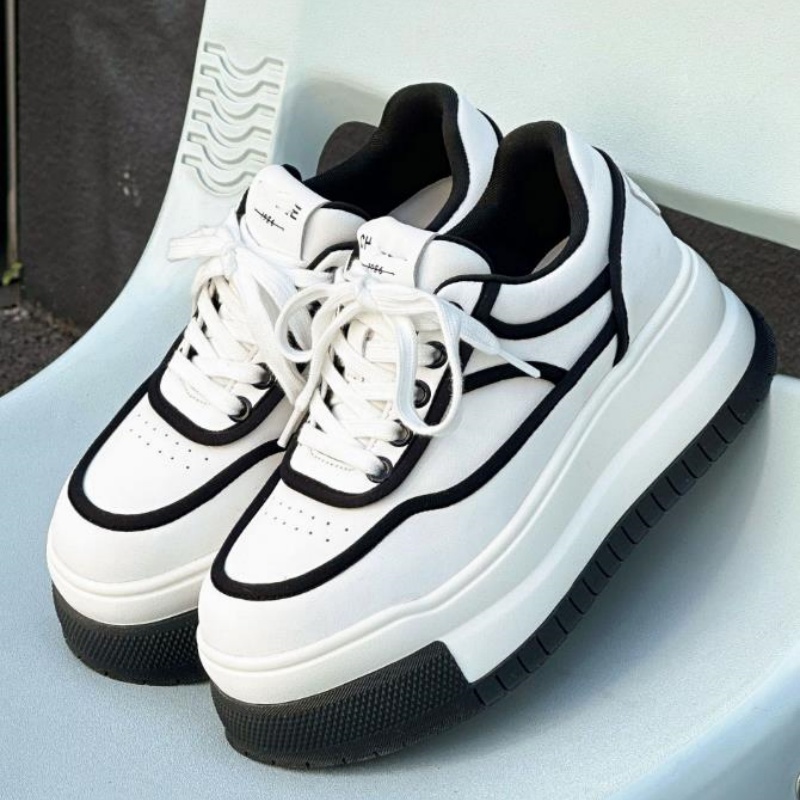 Running Shoes - 새로운 가죽 여성용 화이트 통기성 캐주얼