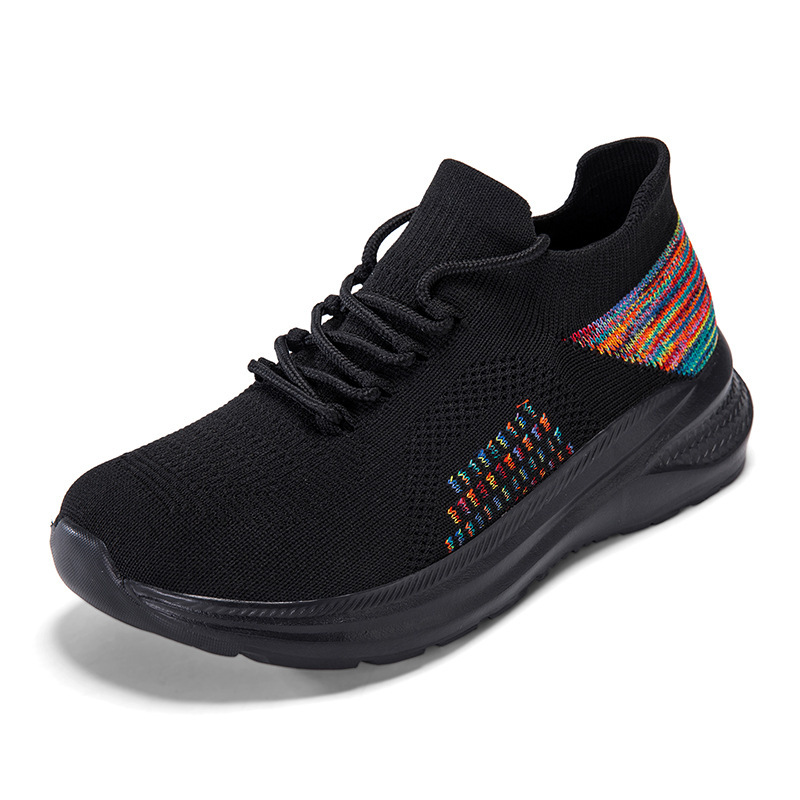 통기성 메쉬 양말 스니커즈 여성용 레이스업 플랫폼 신발 - Knit Fabric Lace Up Sneakers 리뷰 및 가격