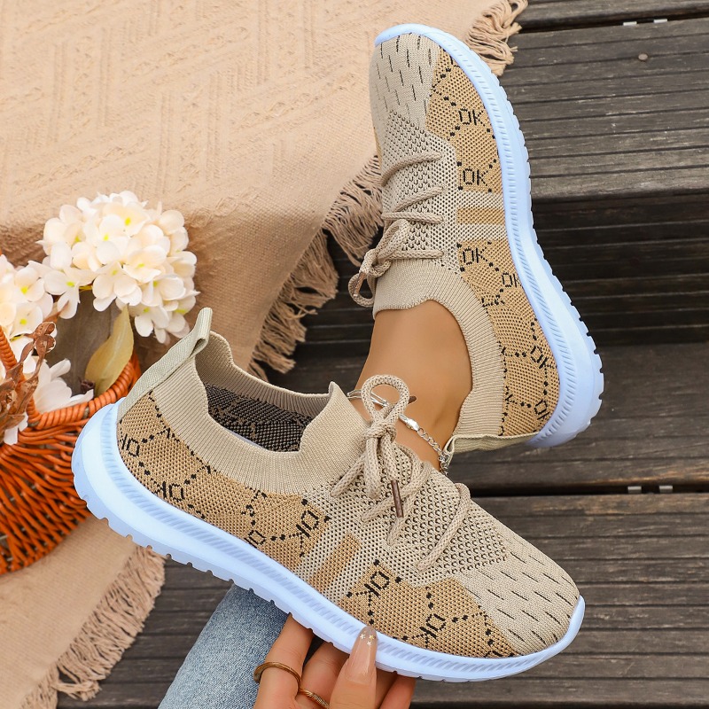 2026년 신상 레이스업 라운드 여성 스니커즈 메쉬 니 - Knit Fabric Lace Up Sneakers 리뷰 및 가격