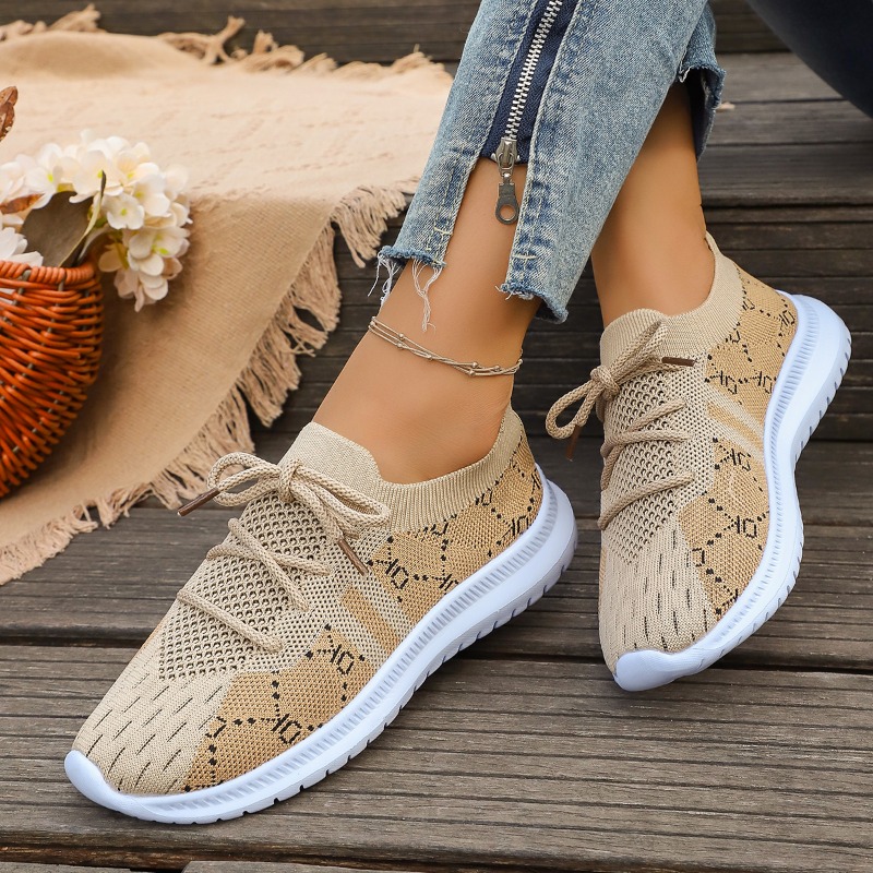 2026년 신상 레이스업 라운드 여성 스니커즈 메쉬 니 - Knit Fabric Lace Up Sneakers 리뷰 및 가격