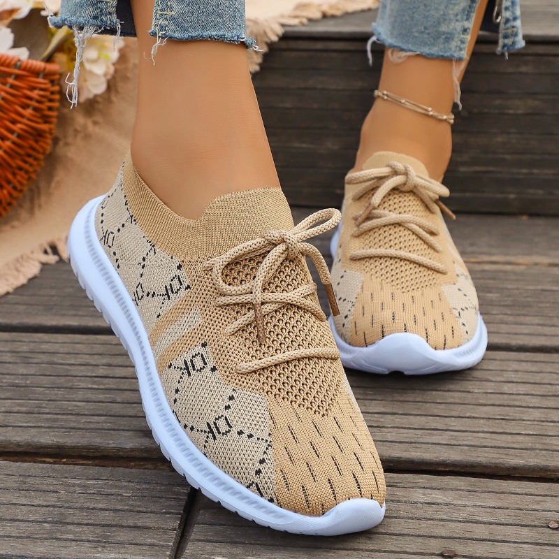 2026년 신상 레이스업 라운드 여성 스니커즈 메쉬 니 - Knit Fabric Lace Up Sneakers 리뷰 및 가격